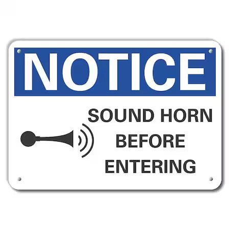Lyle Lcu5-0075-Ra_14X10 Caution Sign, 10 In H, 14 In W, Aluminum, Horizontal