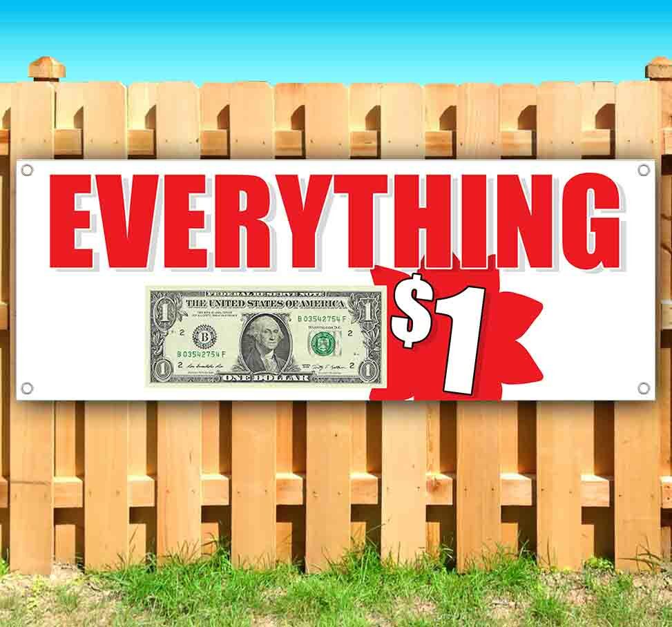 EVERYTHING $1 Advertising Vinyl Banner Flag Sign Many Sizes BARGAIN SALE