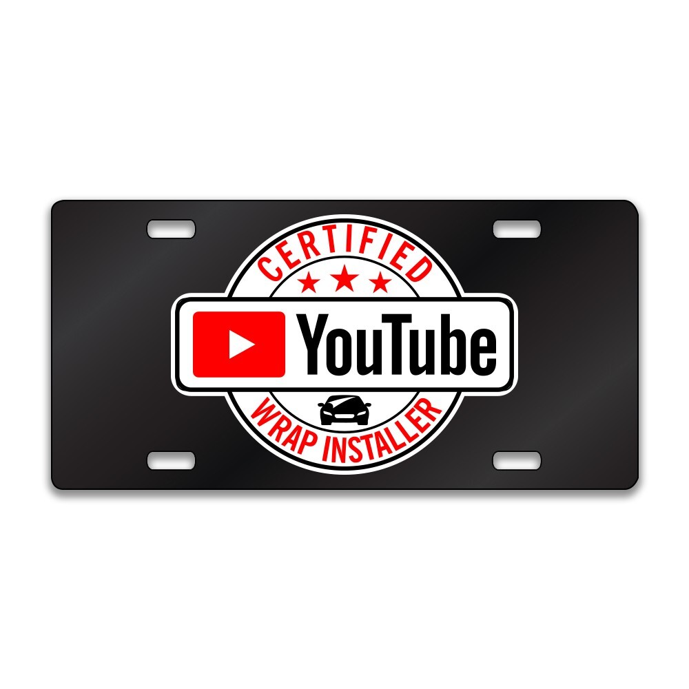 CERTIFIED WRAP Chrome or Black Acrylic Standard License Plate CUSTOM LP0242
