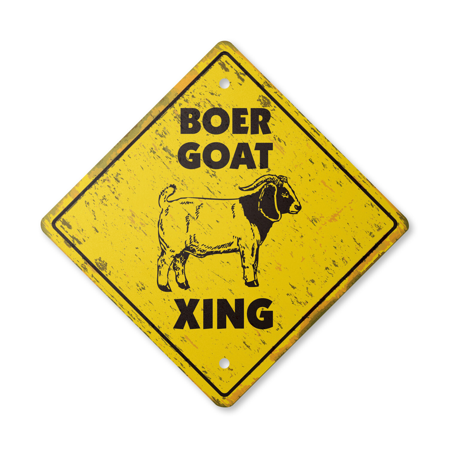 Boar Goat Vintage Crossing Sign Xing Plastic Rustic milk milking moutain billy e