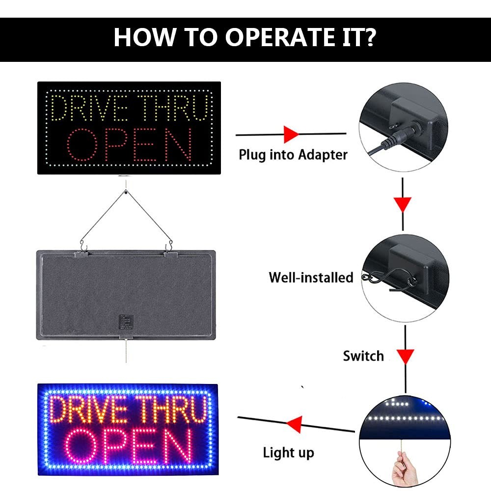 LED Drive Thru Sign Super Bright Electric Advertising Display – Attract
