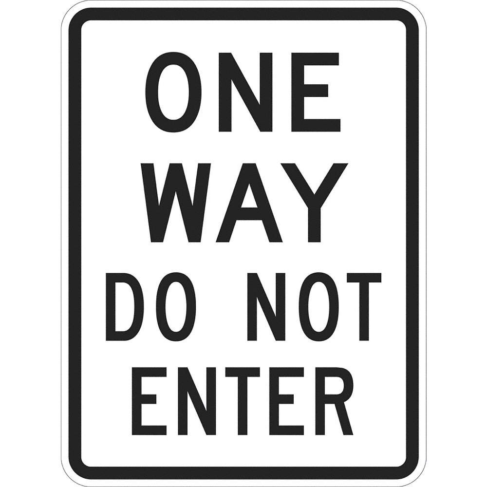 LYLE T1-1017-EG_12x18 One Way Traffic Sign,18″ x 12″ 448X48