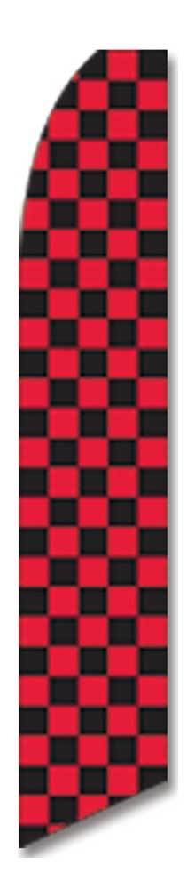 BLACK RED CHECKER Advertising SignSwooper Feather Banner Flag Only Sign