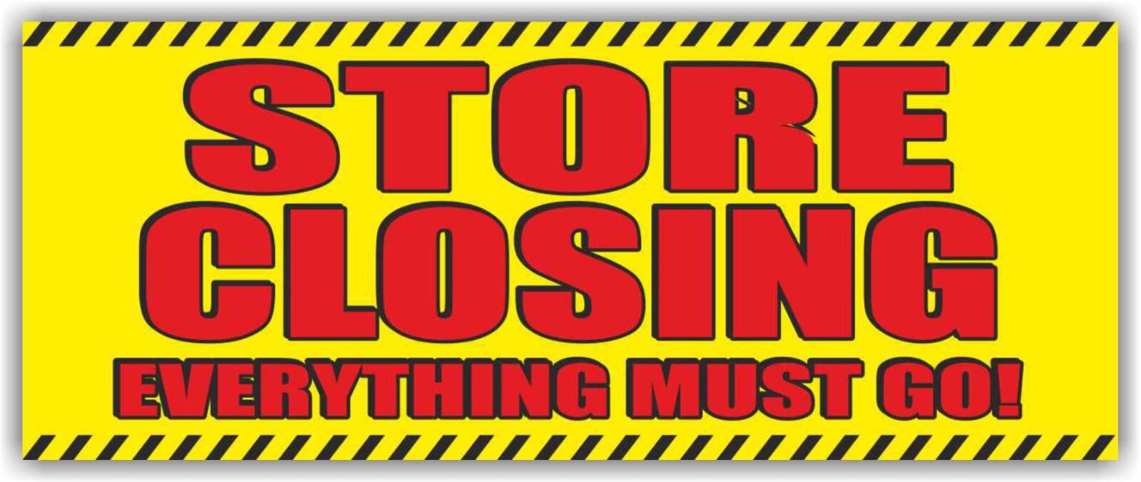 STORE CLOSING EVERYTHING MUST GO Advertising Banner Vinyl Sign Sale Discount
