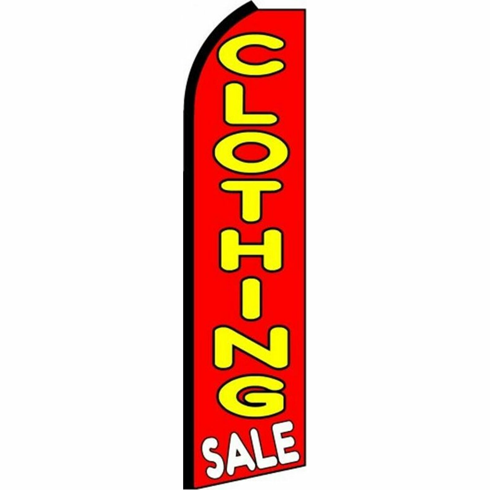 Clothing Sale Flag Flutter Feather Banner Advertising Bundle Kit COMPLETE