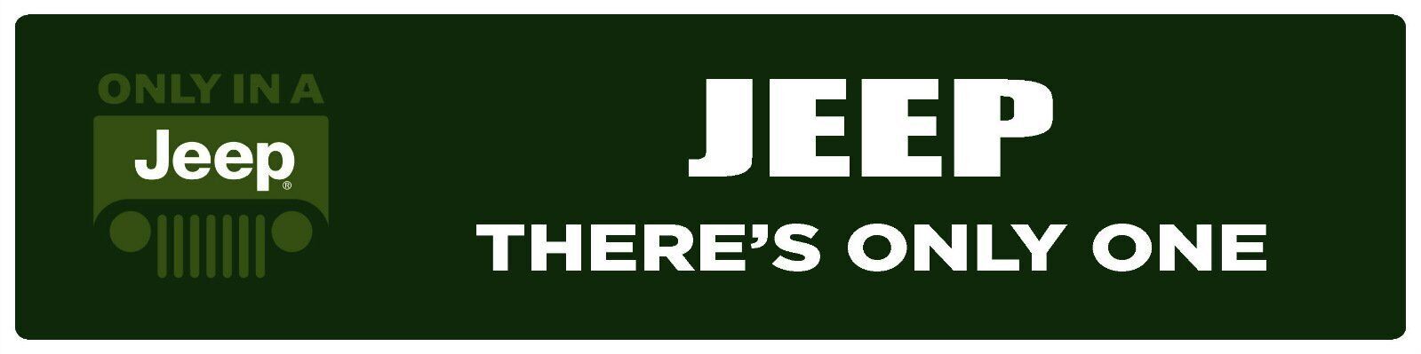 Jeep | Branded Premium Decorative Display Sign | 6″h x 24″w
