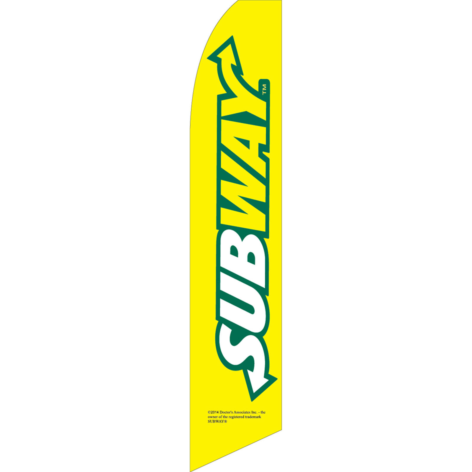 Subway 2 1/2 ft X 11 1/2 ft Polyester Swooper Flag