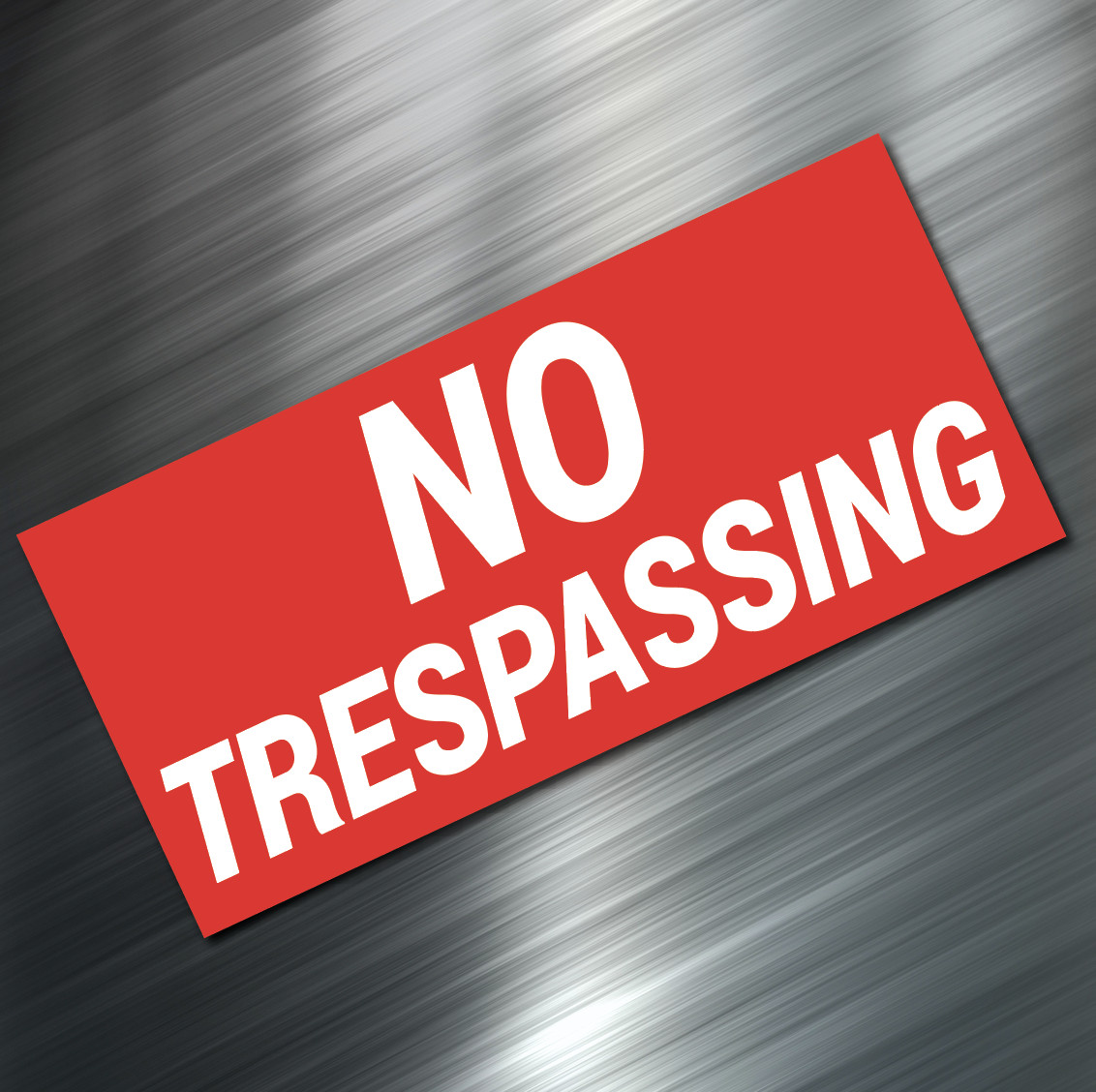 (1) NO TRESPASSING Sign Sticker Business Window Door Decal Store 2.75″x5.75″ NEW