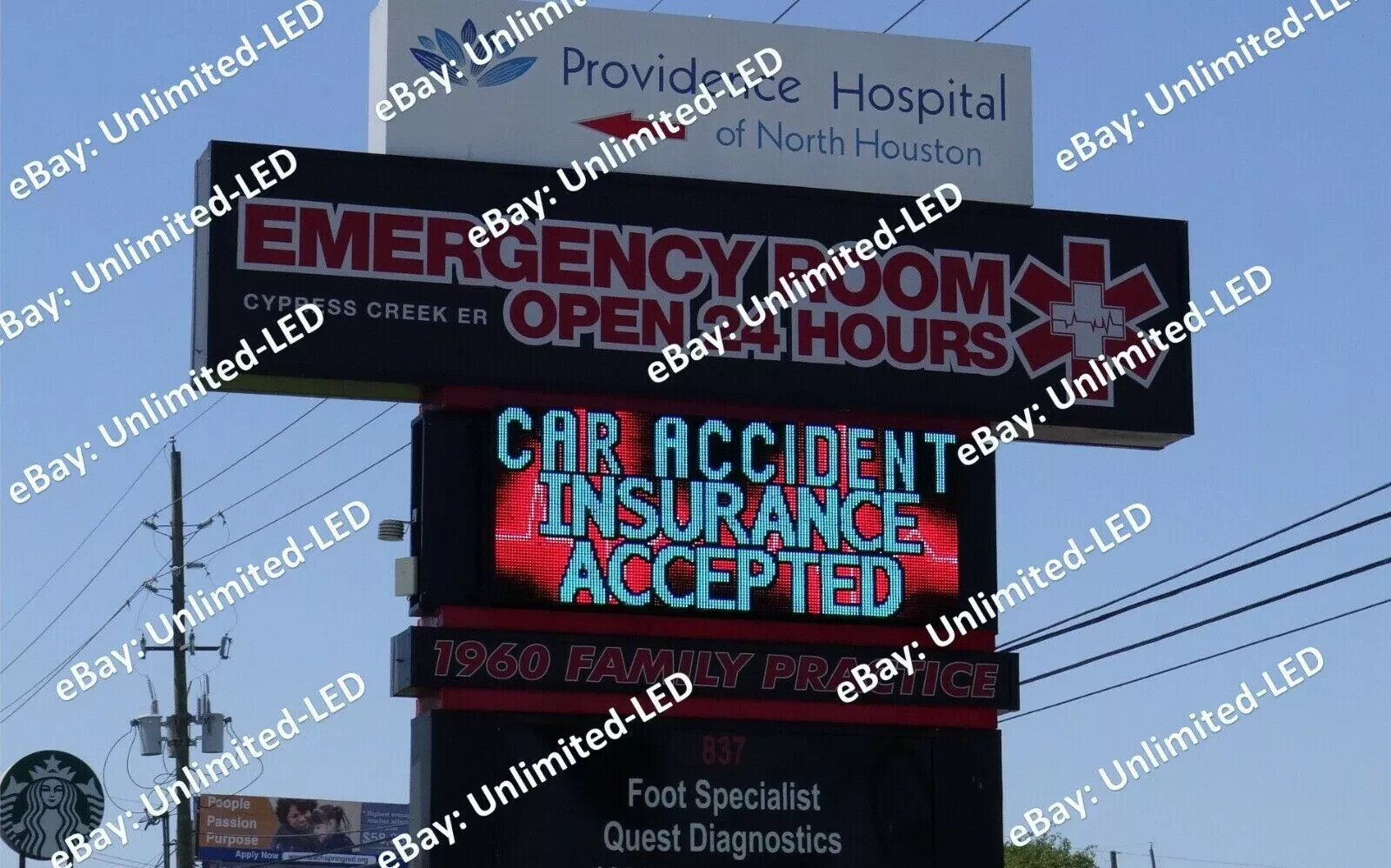 P8 4FT X 8FT Double-Sided Programmable LED Sign | Outdoor Advertising Board HD