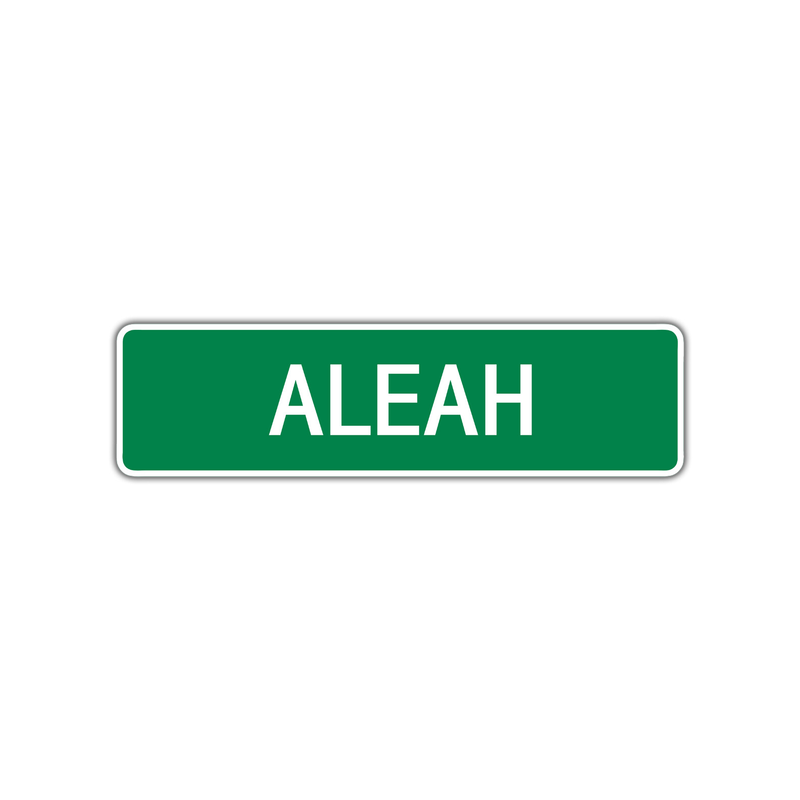 Aleah Girls Name Letter Printed Label Wall Art Decor Novelty Aluminum Metal Sign
