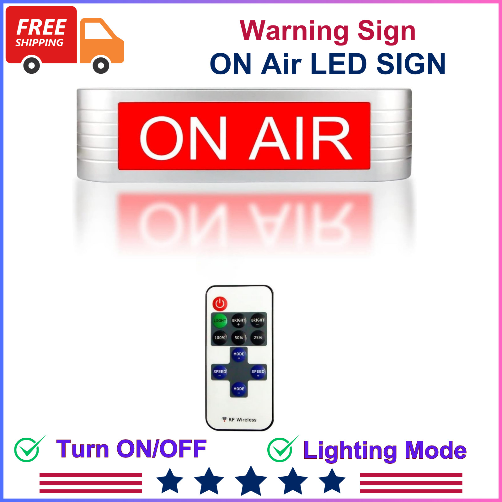ON AIR Light UP Sign Recording Warning Sign For Studio| Radio Station, Office