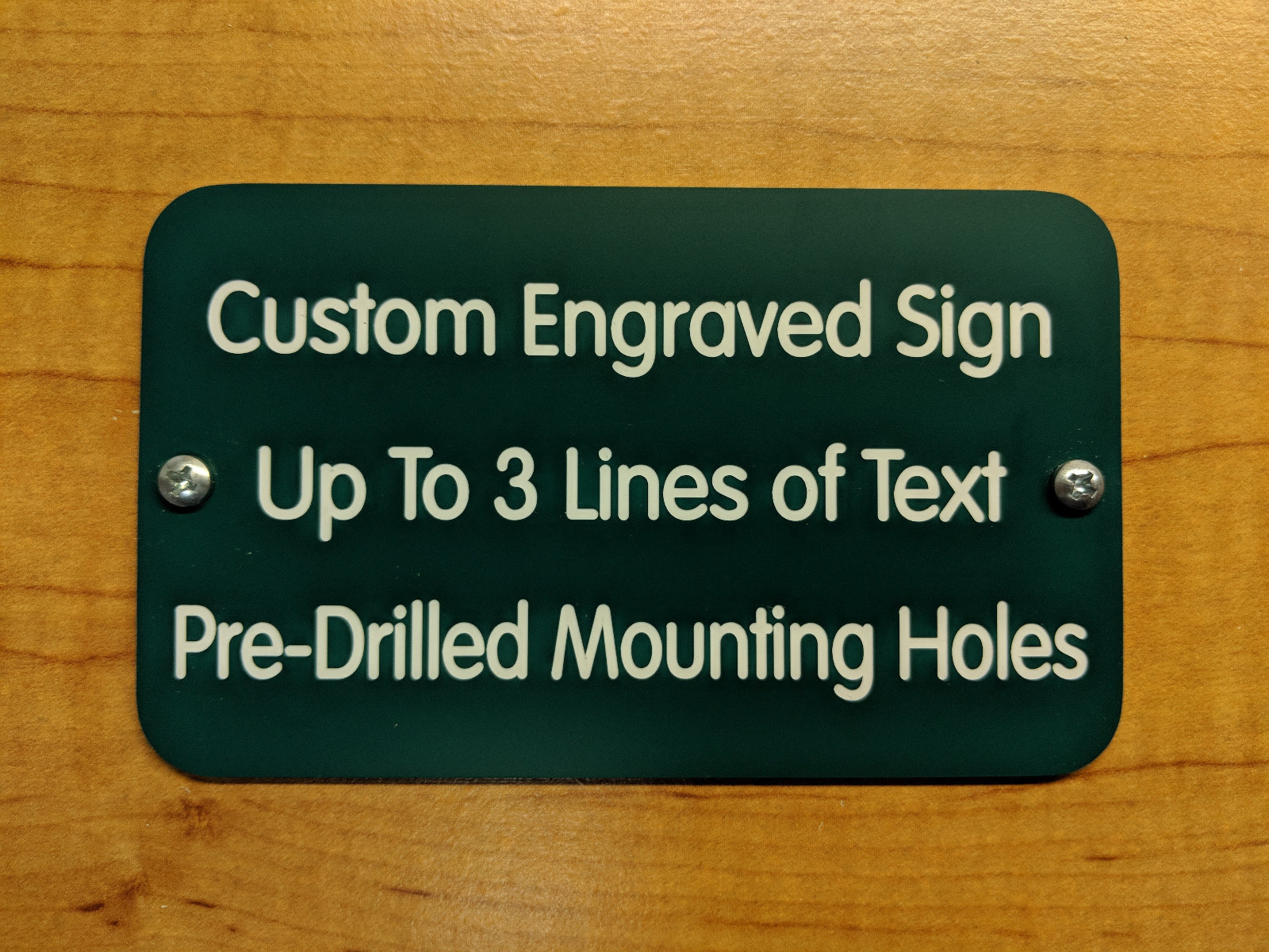 Custom Engraved 3×5 Green Weatherproof Sign | Barn Shed Deck Fence Memory Post