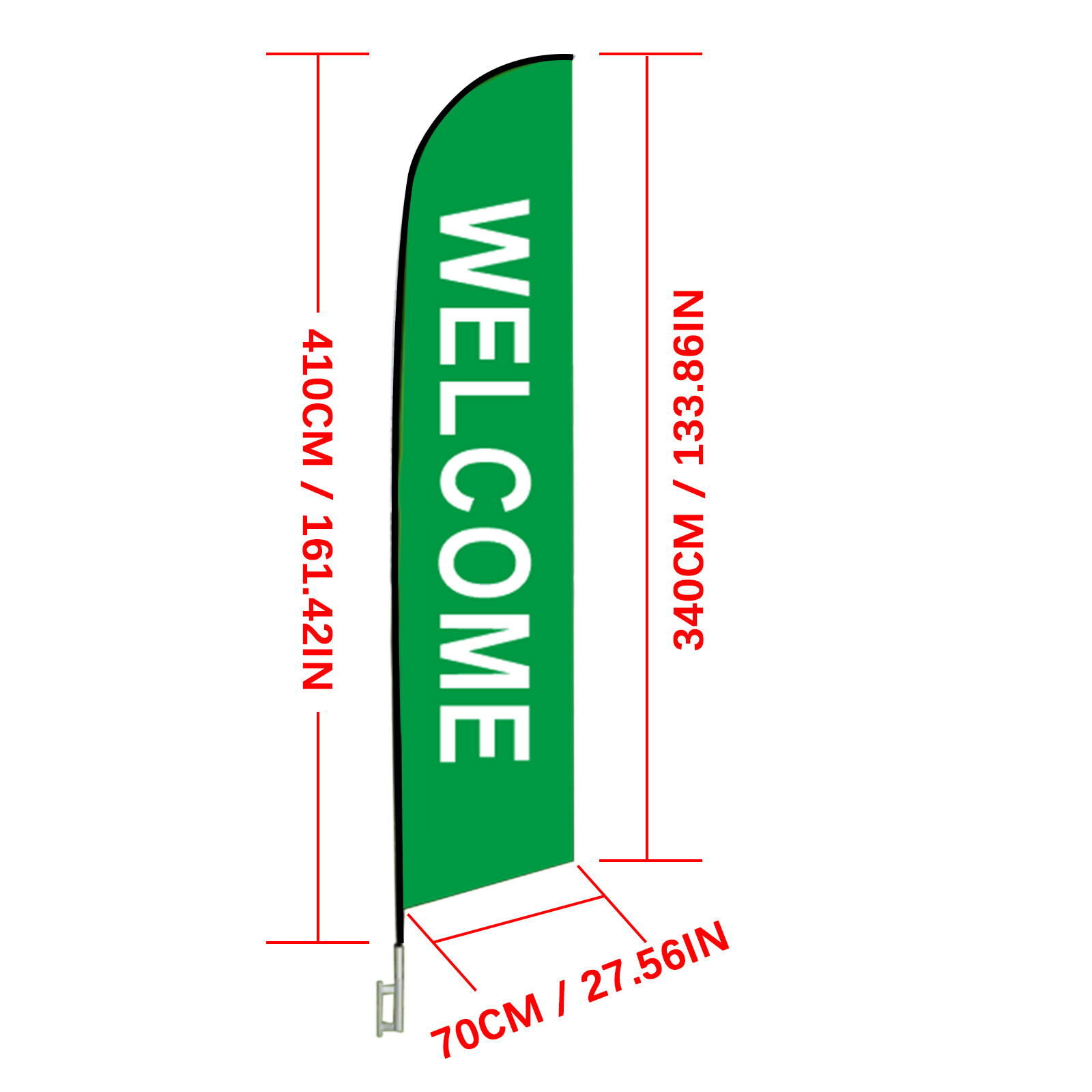 2/3/4 Banner Flags, Poles, Ground Stakes, Grand Opening Flag Banner Pole Kit
