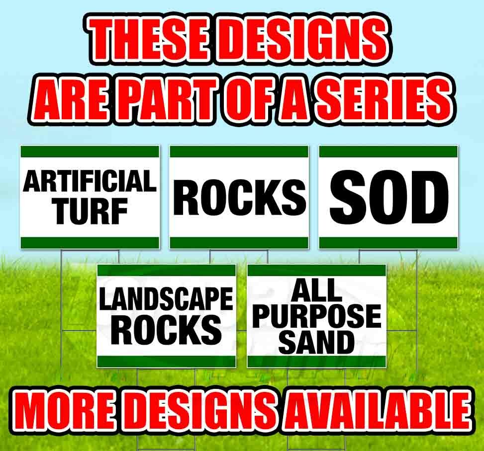 WE SELL MULCH 18×24 Yard Sign WITH STAKE Corrugated Bandit BUSINESS LANDSCAPING