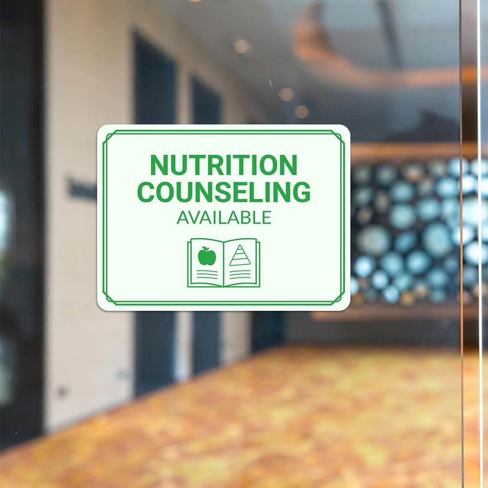 Classic Framed Plus Nutrition Counseling Available Door or Wall Sign