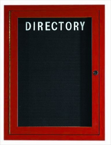 Enclosed Outdoor 36″x24″ One Door Aluminum Cherry Wood Look Directory