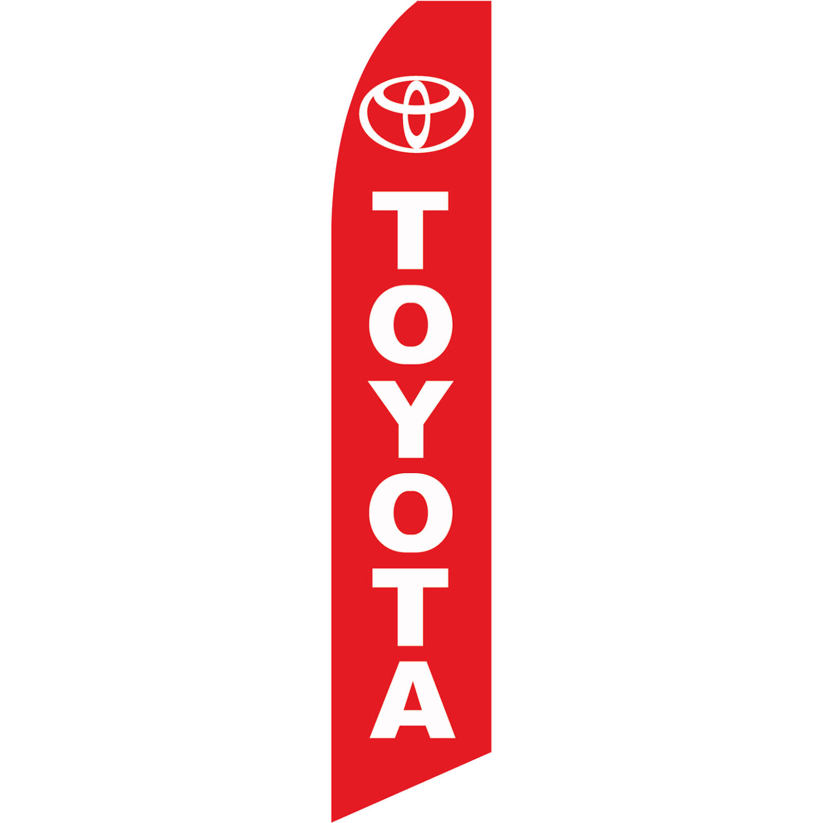 Toyota W/Logo 2 1/2 ft X 11 1/2 ft Polyester Swooper Flag
