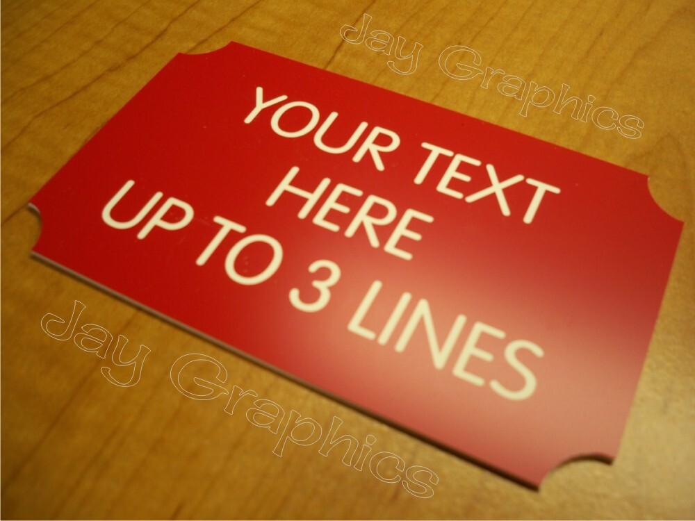 Custom Engraved 3×5 Red Plaque Office Sign | Add Your Wording | Wall or Door