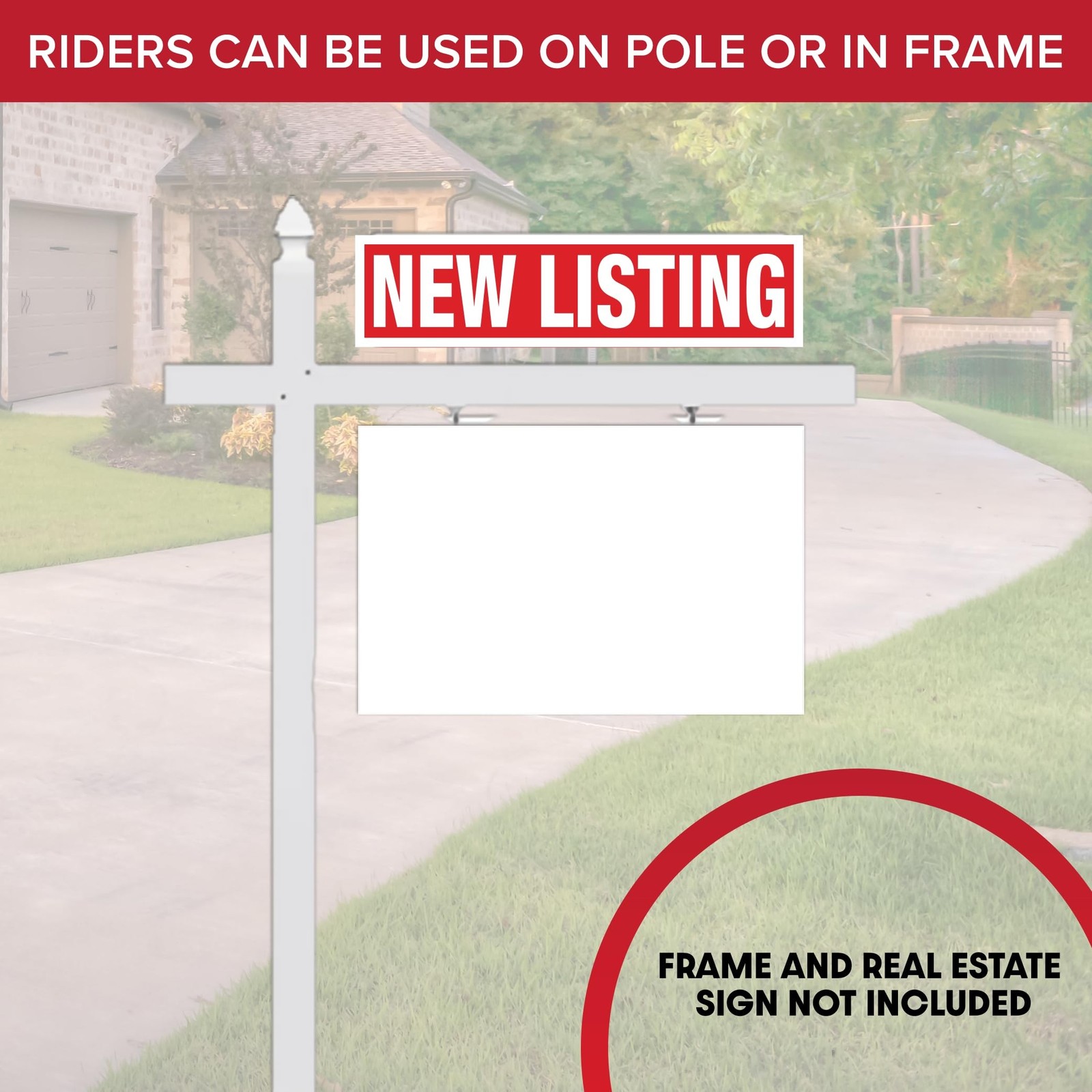 VSE | Real Estate Sign Rider Kit, 6×24 Inch | Sold, Coming Soon, New Listing,…