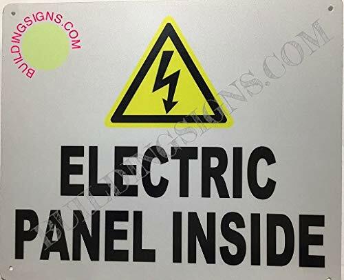 Electrical Panels Inside Sign (Reflective!,Rust Free,White,10X12)–REF24-1027