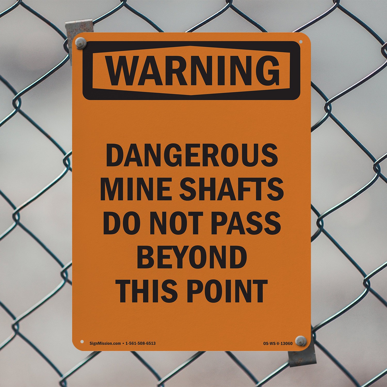 Dangerous Mine Shafts Do Not Pass OSHA WARNING Sign Metal, Decal – 5 or 10 Pack