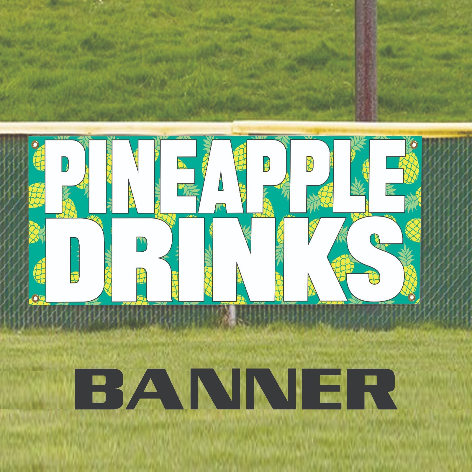 Pineapple Drinks Vinyl Banner Fruit Advertising Display Outdoor Printed Banner