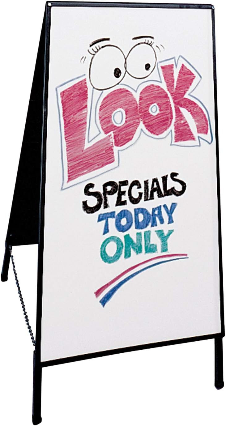 Dry Erase Board A-Frame Sidewalk Sale Sign 41” x 21” Back Magnetic Double Side