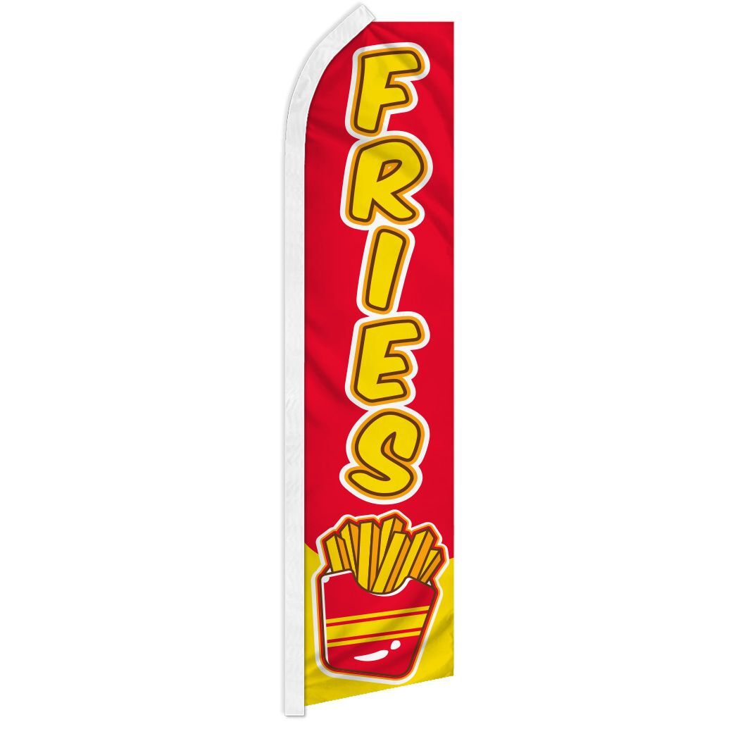 FRIES advertising super flag polyester banner sign *POLE NOT INCLUDED*