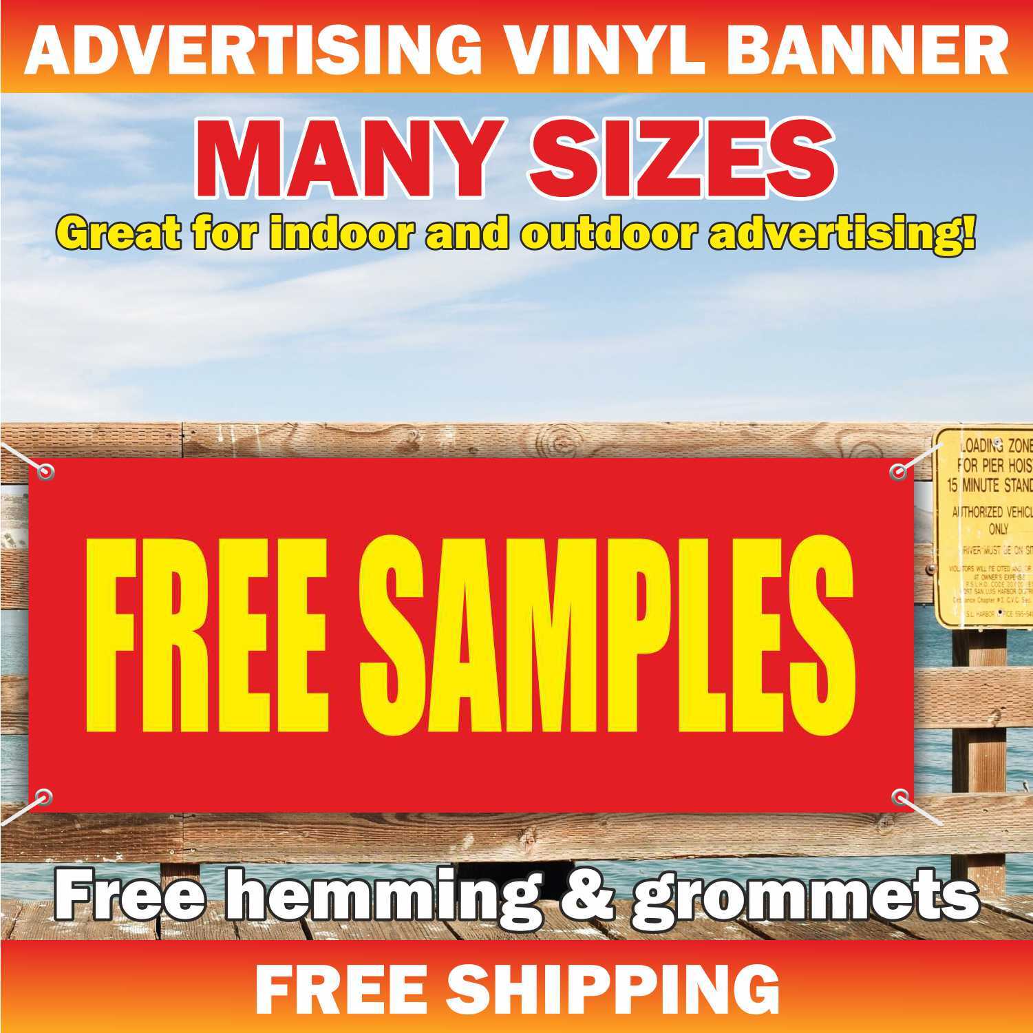FREE SAMPLES Advertising Banner Vinyl Mesh Sign Discount Price Sale Shop Store