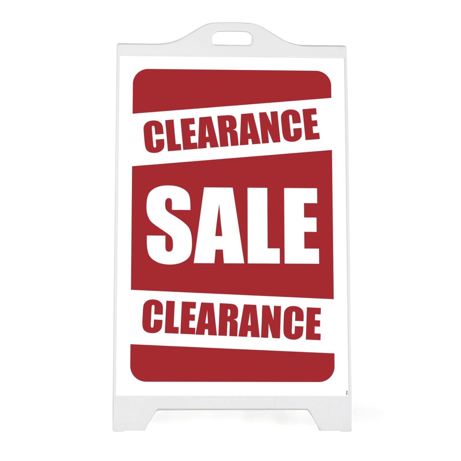 Street SignPro Board White A-Frame Sidewalk Sign with 2 Sticker Signs 24×36 inch
