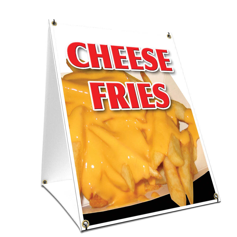 Cheese Fries Yard Sign & Stake outdoor plastic coroplast window