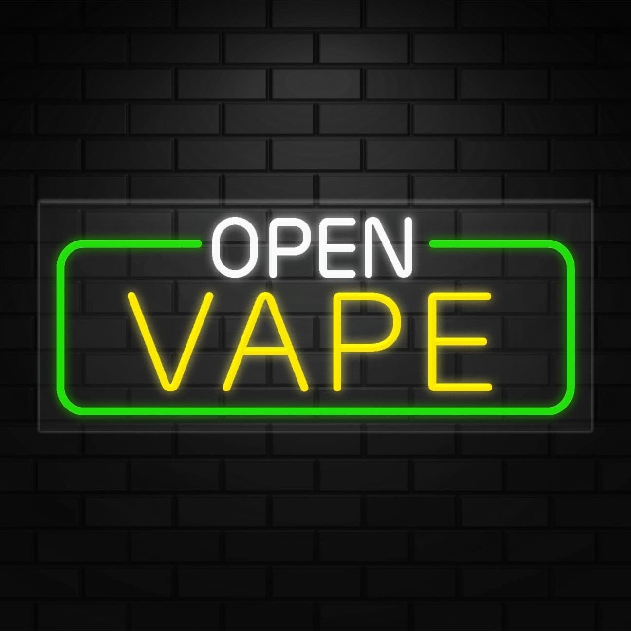 Open Vape Neon Sign for Retail Displays | LED Flex Neon | 32″W x 13″H x 1″D