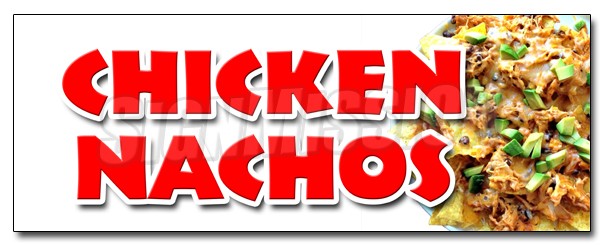 CHICKEN NACHOS DECAL sticker snack melted mexican chili taco tex mex food