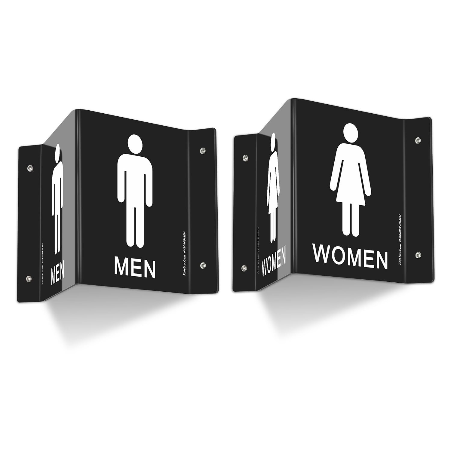 Restroom Sign, Bathroom Signs, (2 Pack) 6 x 8 Inches Acrylic Sign, for Office…