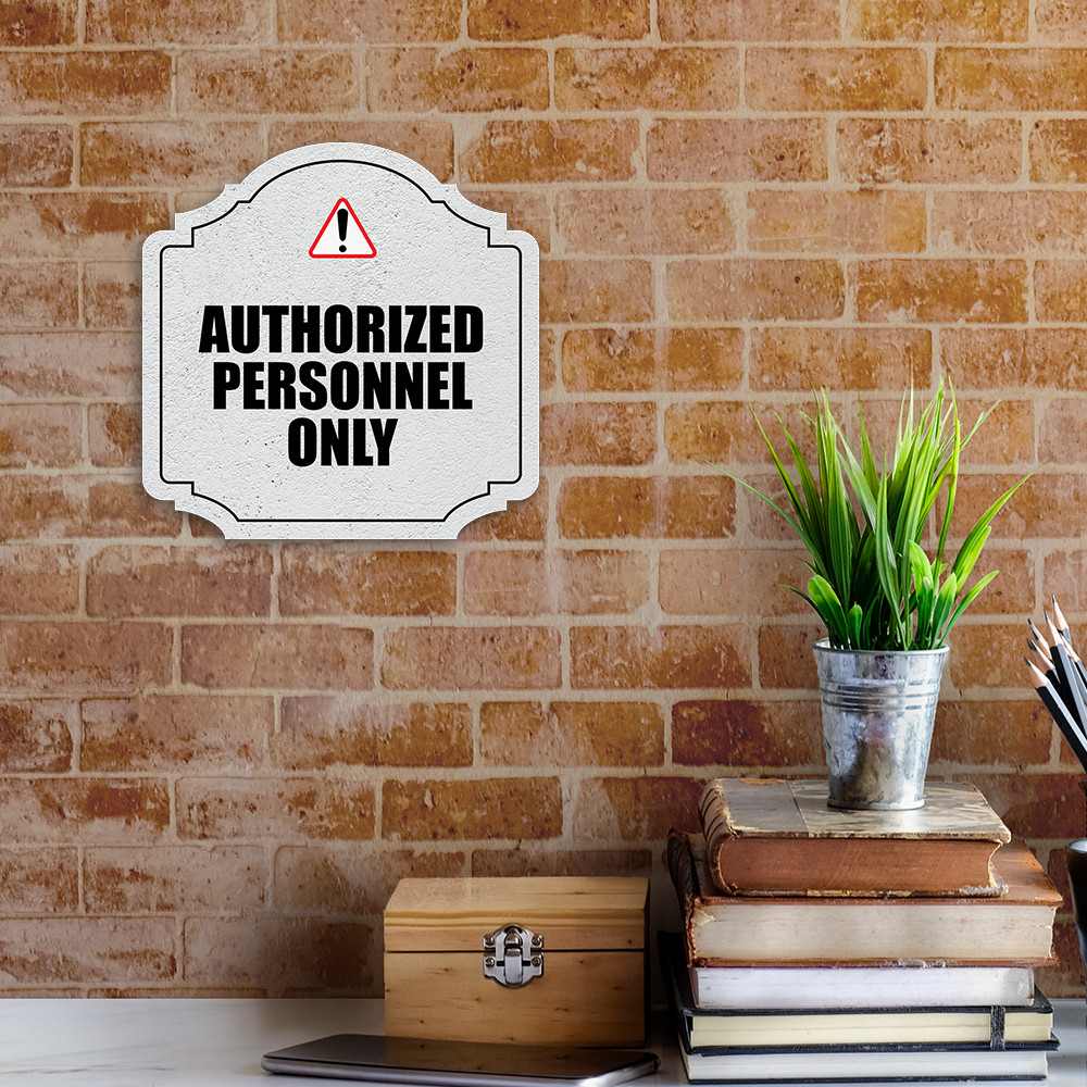 Heritage Plus Authorized Personnel Only Wall or Door Sign | Business Signage