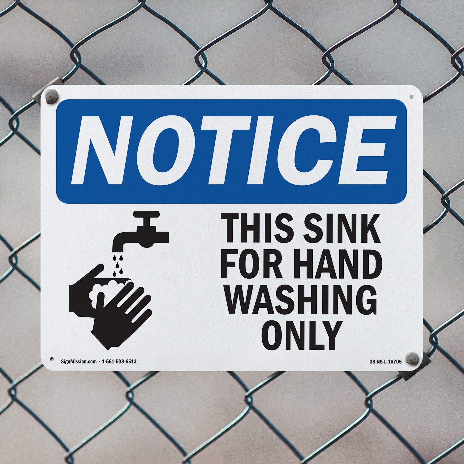 This Sink For Hand Washing Only With Symbol OSHA Notice Sign, Decal 5 or 10 Pack