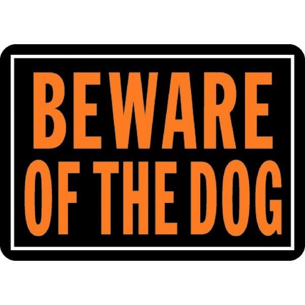 (12)- Hy-Ko 10×14 Metal Aluminum Beware Of Dog Sign Rust Free 12 pk