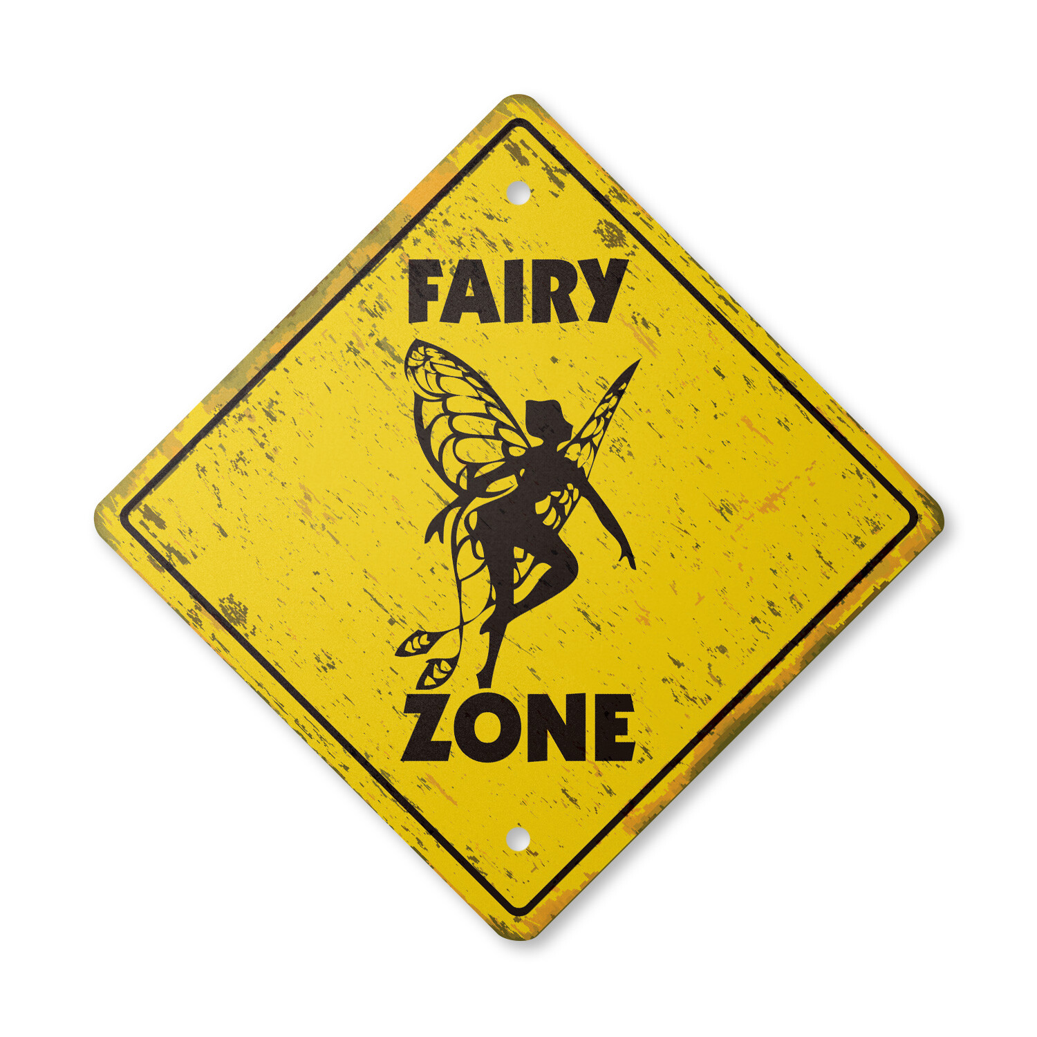 Fairy Vintage Crossing Sign Xing Plastic Rustic fairies magic magical fantasy ti