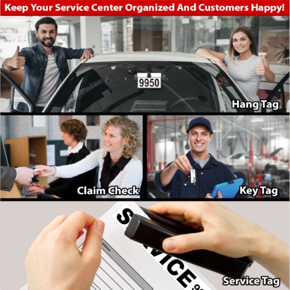 Green Service Department Hang Tags Window Tag 1000 Per Box