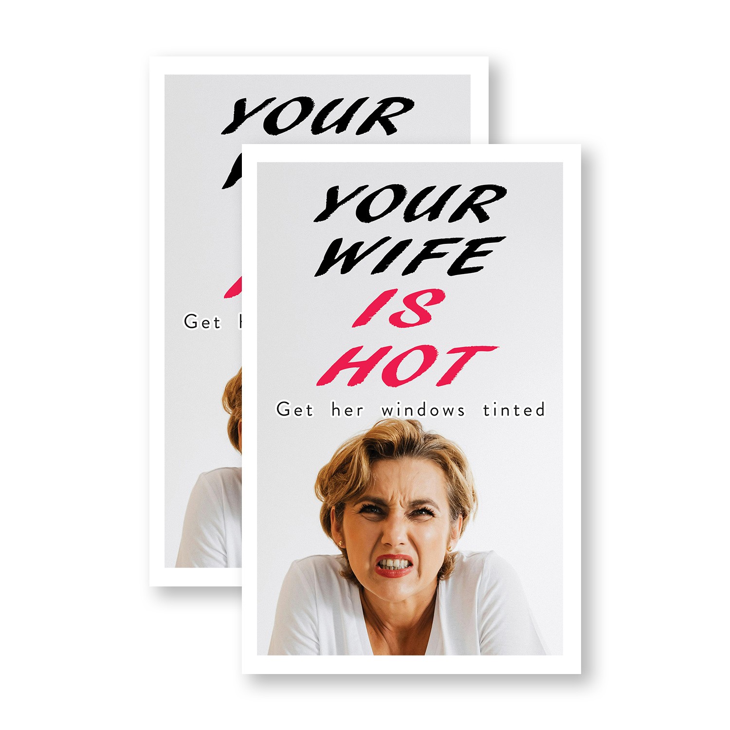 Your Wife is Hot Heavy Duty A-Frame Sidewalk Sign Funny Messaging Eye Catching