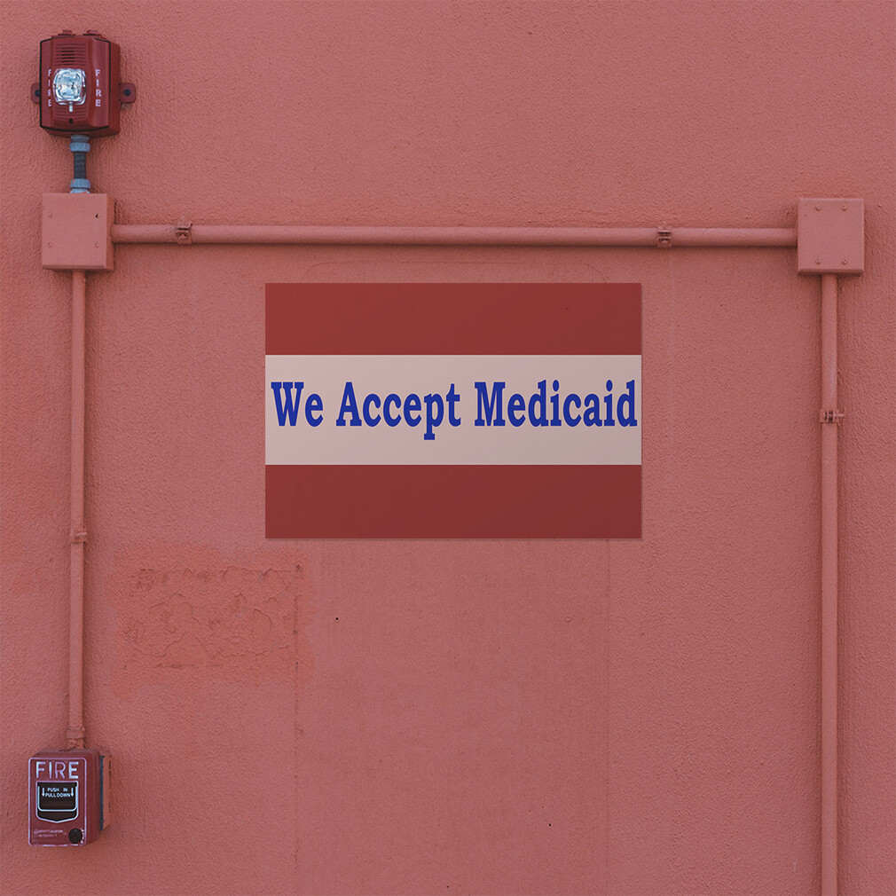 Decal Stickers We Accept Medicaid Vinyl Store Sign Label Health Care