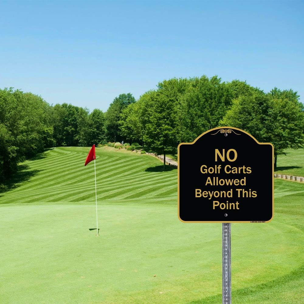 Designer Series Sign – Private Driveway Black & Gold 18″ X 18″ Heavy-Gauge Alumi