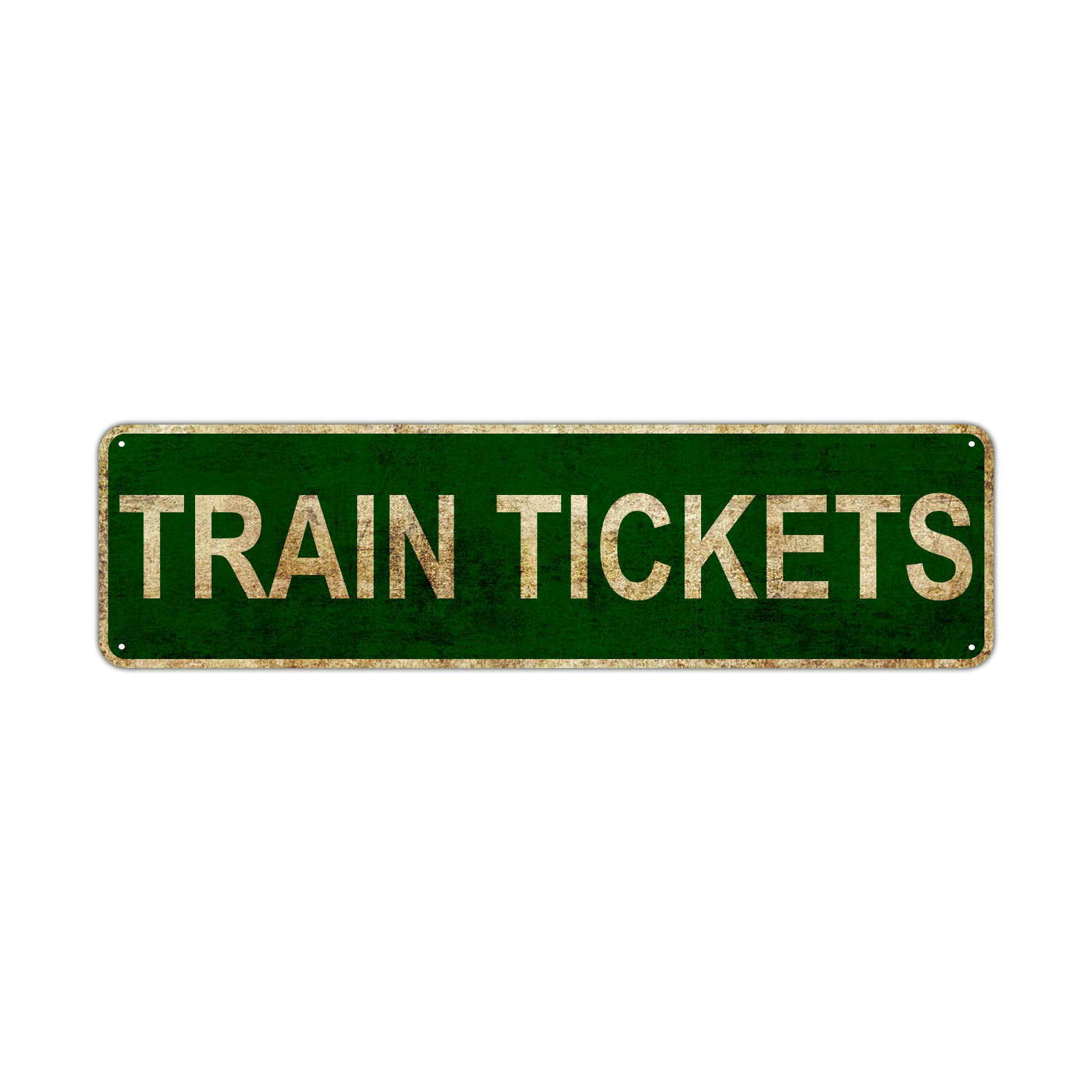 Train Tickets Vintage Sign| Train Couch Bus Booking Hall Décor Aluminum Tin Sign