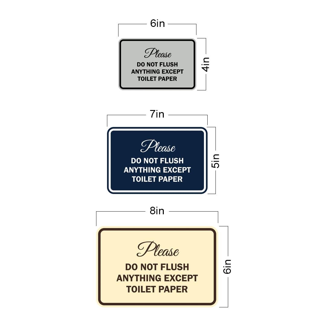 Signs ByLITA Please do not flush anything except toilet paper Sign Small 10 Pack