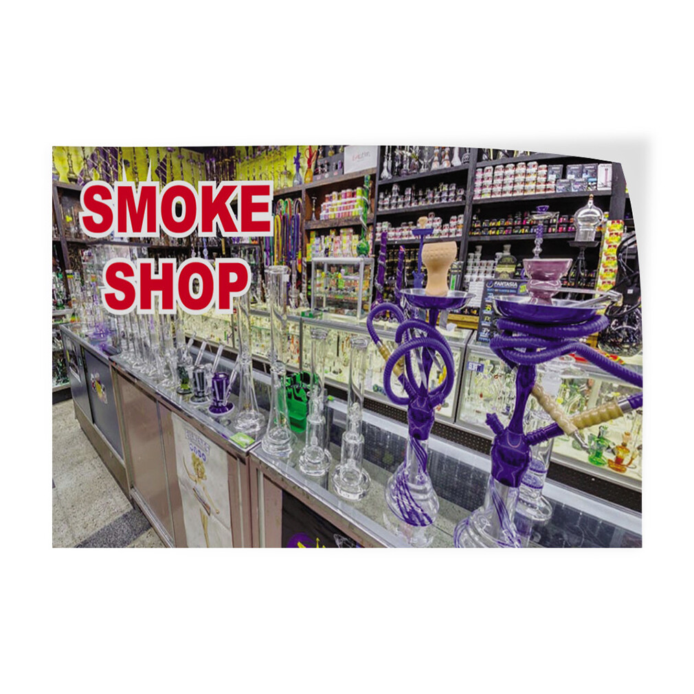 Decal Stickers Smoke Shop Outdoor Advertising Printing H Vinyl Store Sign Label