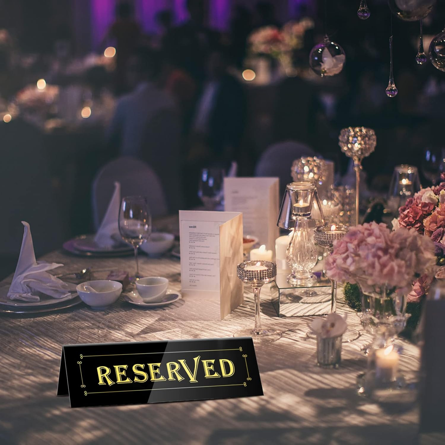 20PCS Acrylic Reserved Table Tent Signs, Reservation Seat Signs for Wedding, Res