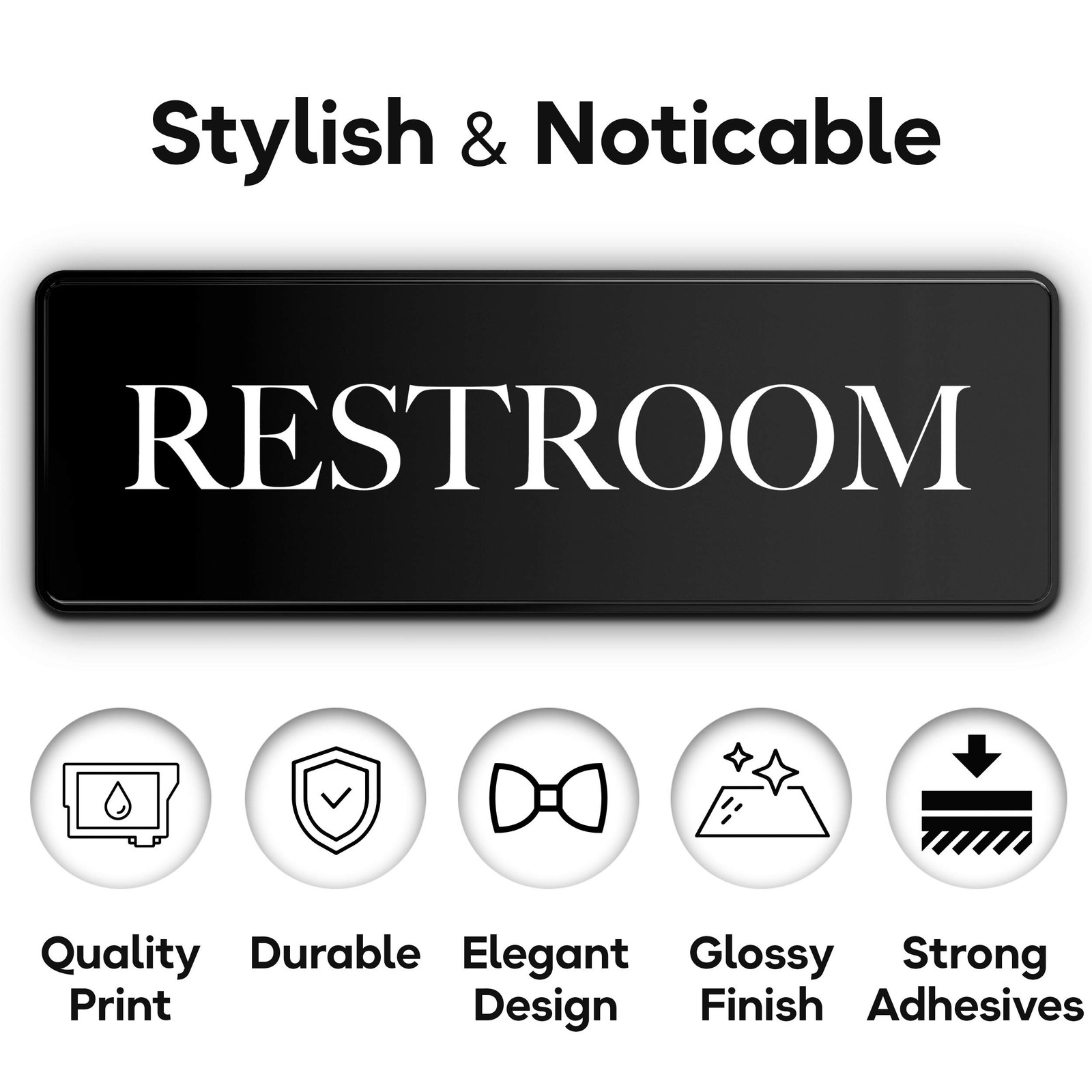 Restroom Sign – Ideal Bathroom Signs for the Office, Business or Home – 1 Pac…