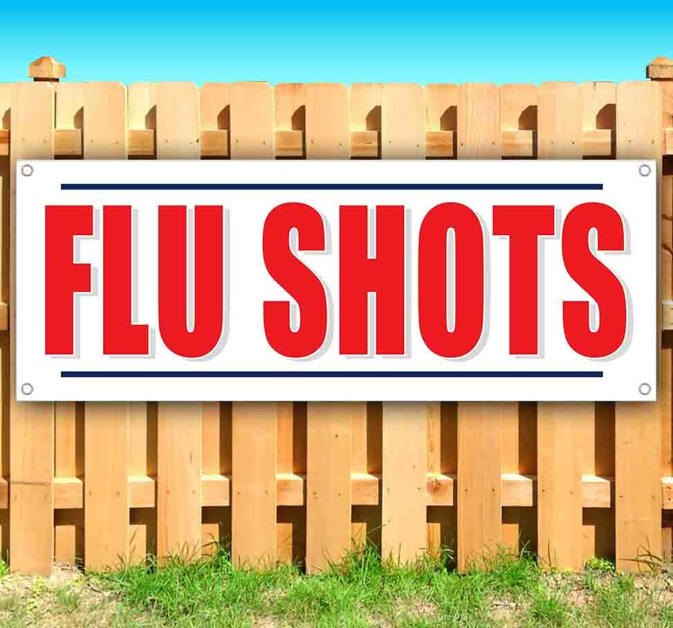 FLU SHOTS Advertising Vinyl Banner Flag Sign Many Sizes MEDICAL VIRUS IMMUNE