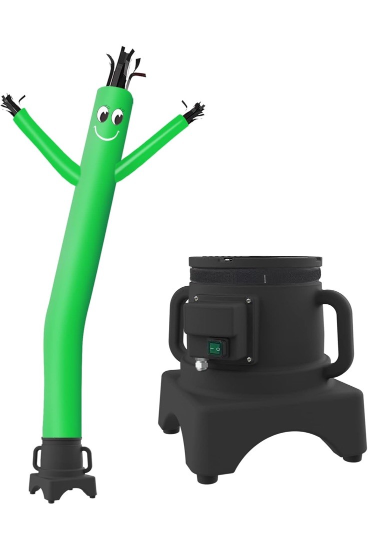 8FT Inflatable Waving Man Fly Puppet Dancer with Blower Green