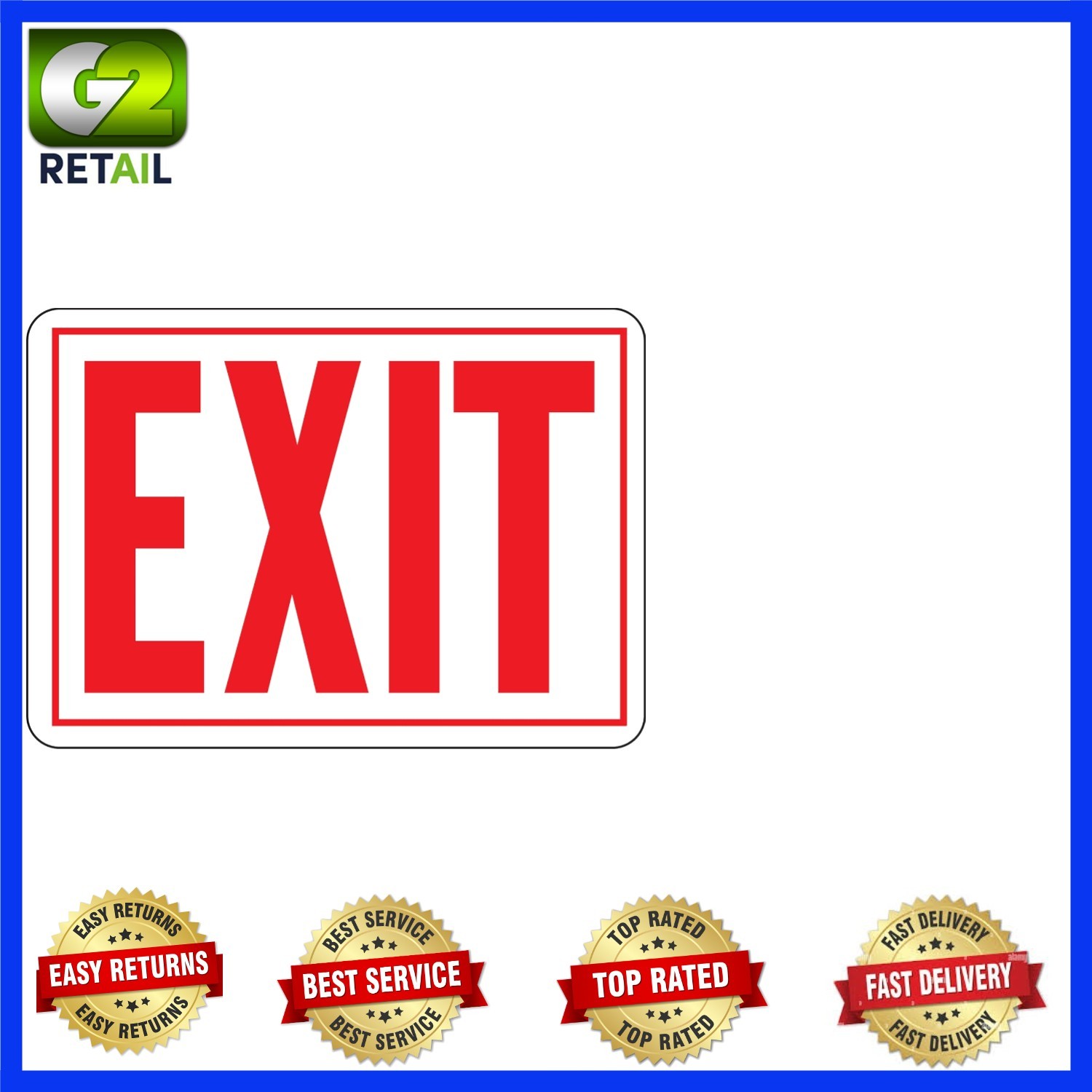 14 x 9.5 Aluminum Exit Sign for Businesses – Clear & Readable Display